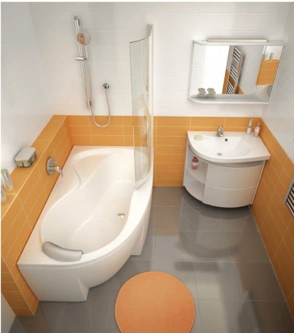 картинка Акриловая ванна Ravak Rosa 95 R 150 см с ножками CY55000000 
