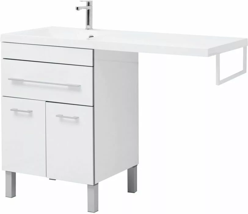 фото Тумба с раковиной Aquanet Верона 120 L белый (напольная, 1 ящик, 2 дверцы) арт. 00239947 