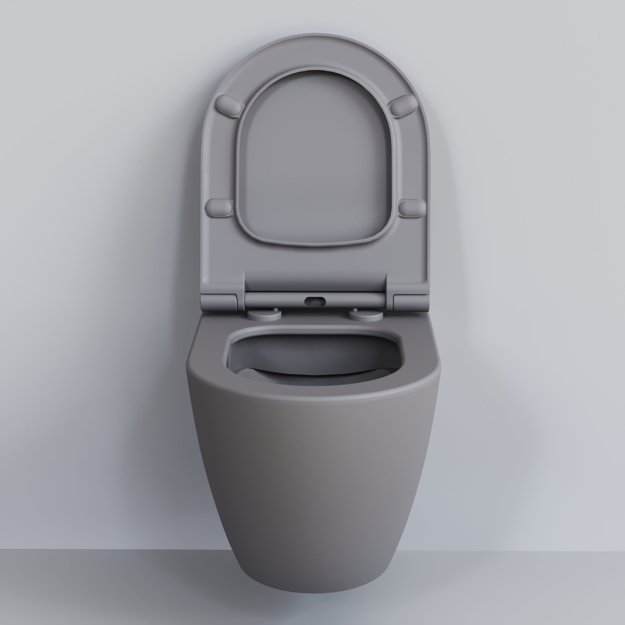 картинка Унитаз подвесной Ambassador Queen 113T20301R серый матовый с тонкой крышкой 