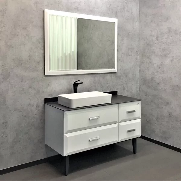 фото Тумба с раковиной Comforty Империя 120 белая 