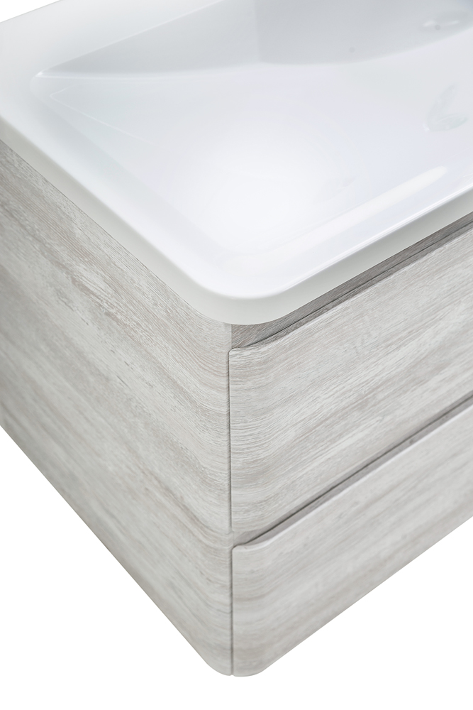 фото Тумба с раковиной подвесная BelBagno ALBANO 120 Rovere Vintage Bianco, раковина белая 
