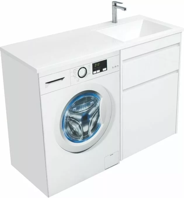 фото Тумба с раковиной Aquanet Токио 120 R белый (напольная, 1 ящик) арт. 00239301 