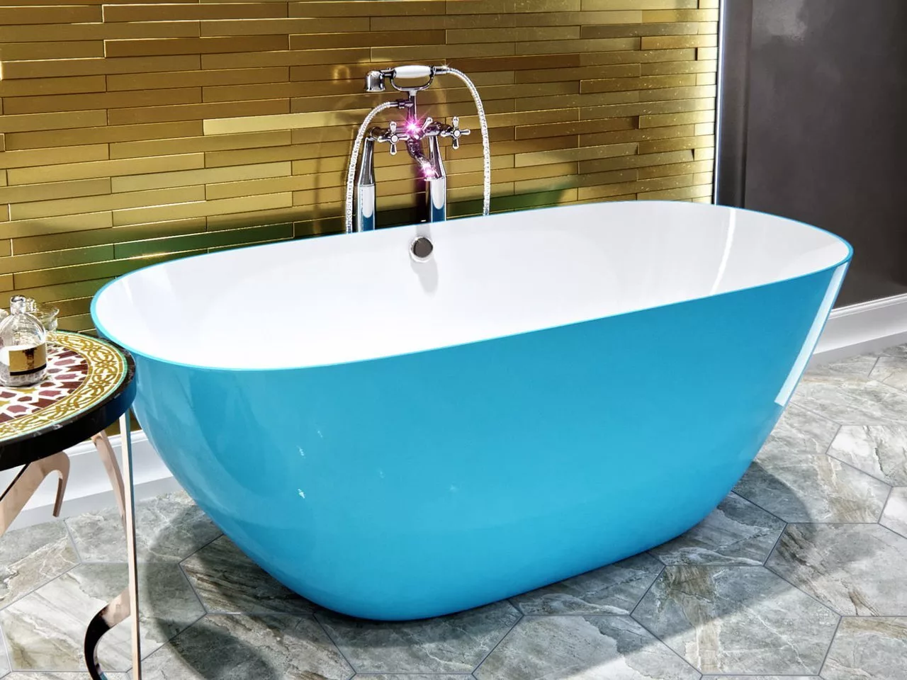 картинка Мраморная ванна AquaStone Бали 170 