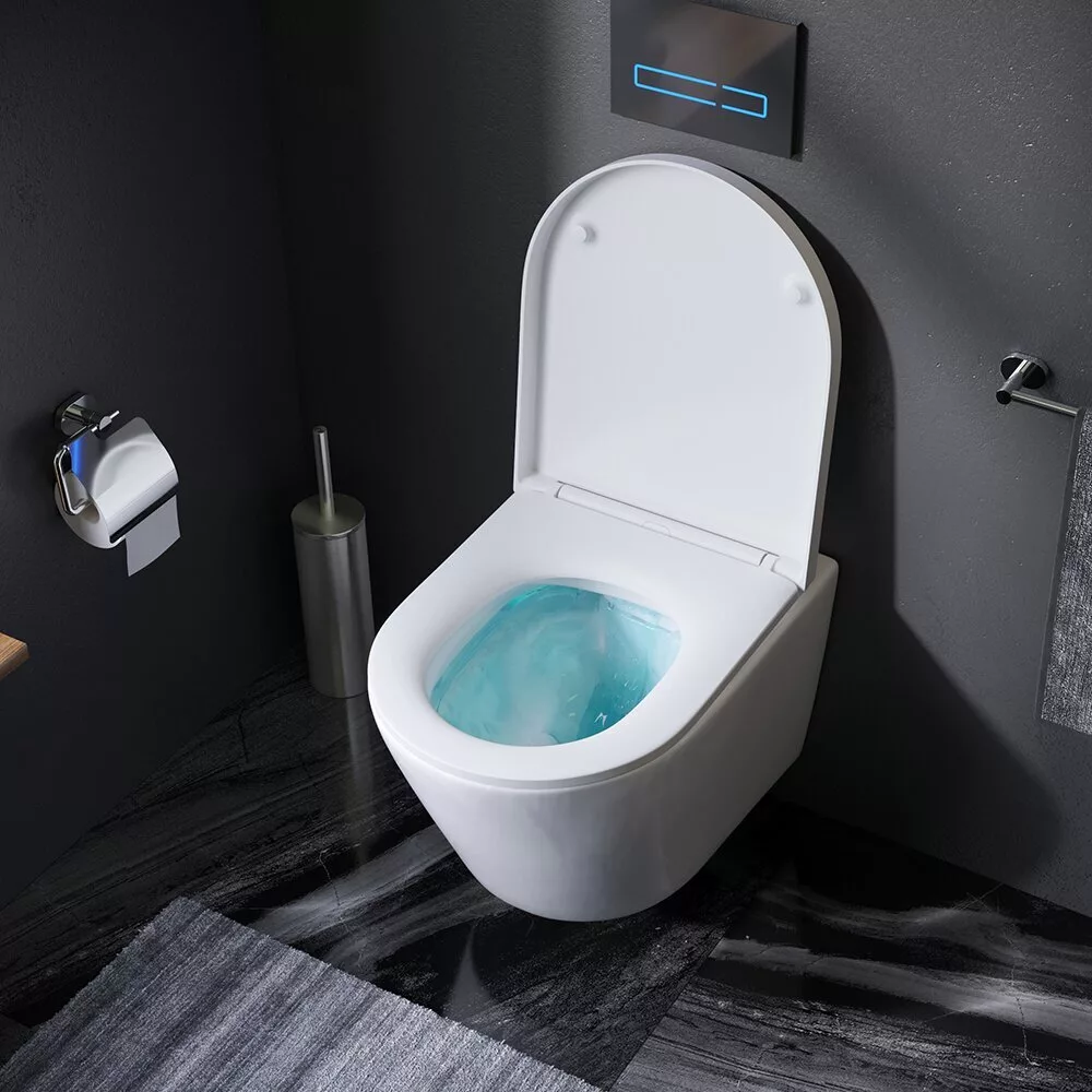 картинка Подвесной унитаз Am.Pm Sense C741701SC FlashClean с сиденьем микролифт 