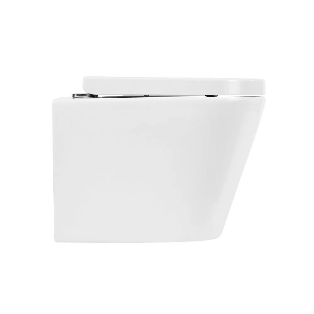 картинка Унитаз подвесной безободковый BelBagno FLAY-R BB053CHR/BB865SC 