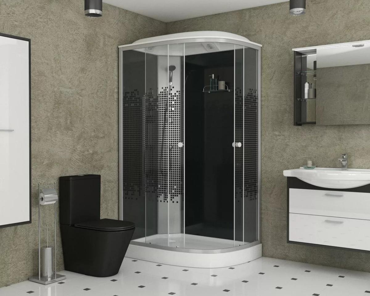 Душевая кабина Niagara NG-4512-14L BLACK: стиль, комфорт и продуманная эргономика
