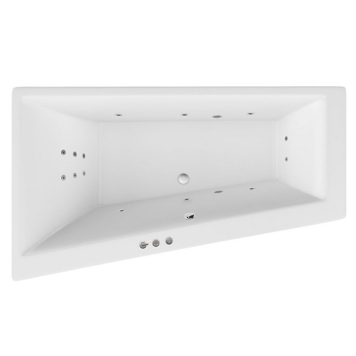 картинка Ванна EXCELLENT Sfera Slim 170x100 левая SMART хром 