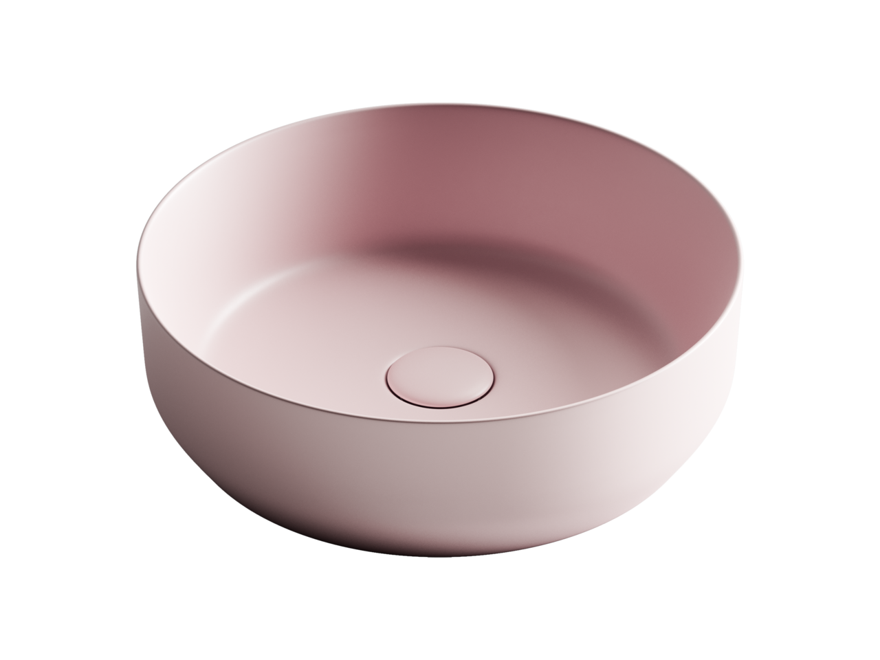 картинка Накладная раковина Ceramicanova Element CN6022MP цвет розовый матовый 39х39 см 