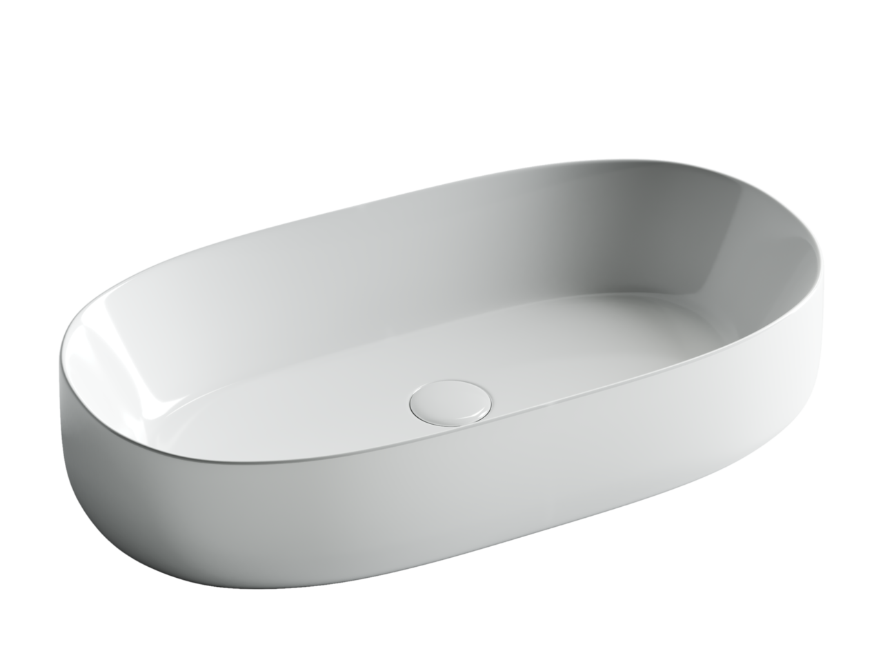 картинка Накладная раковина Ceramicanova Element CN5022 цвет белый 67.5х35 см 