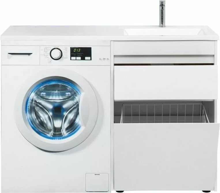 фото Тумба с раковиной Aquanet Токио 120 R белый (напольная, 1 ящик) арт. 00239301 