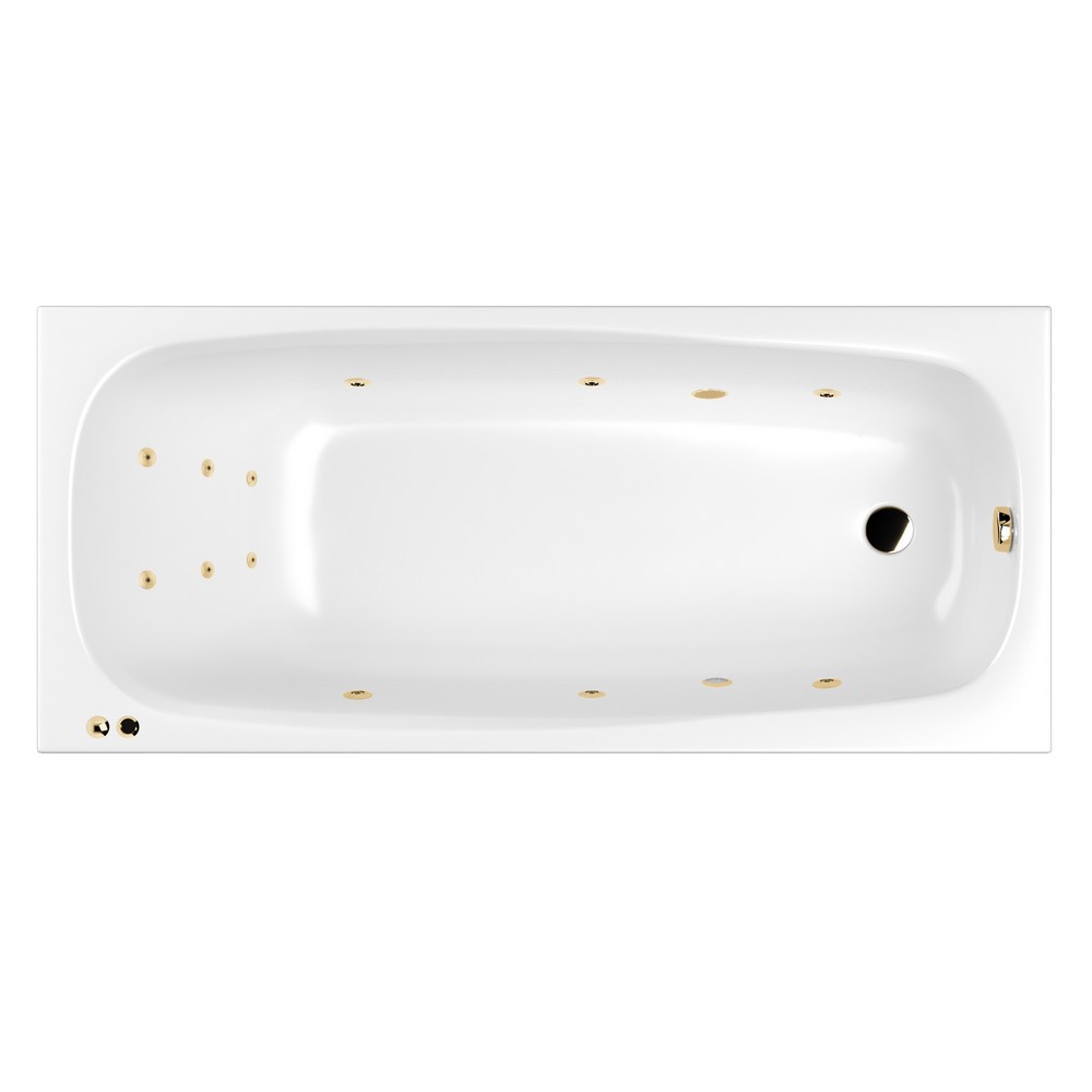 картинка Ванна WHITECROSS Layla Slim 180x80 LINE золото 