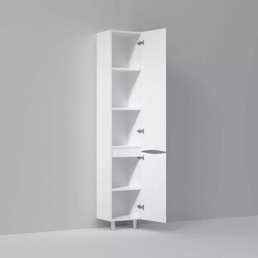 фото Шкаф-колонна AM.PM Like M80CSR0356WG напольный правый 35 см двери белый глянец 