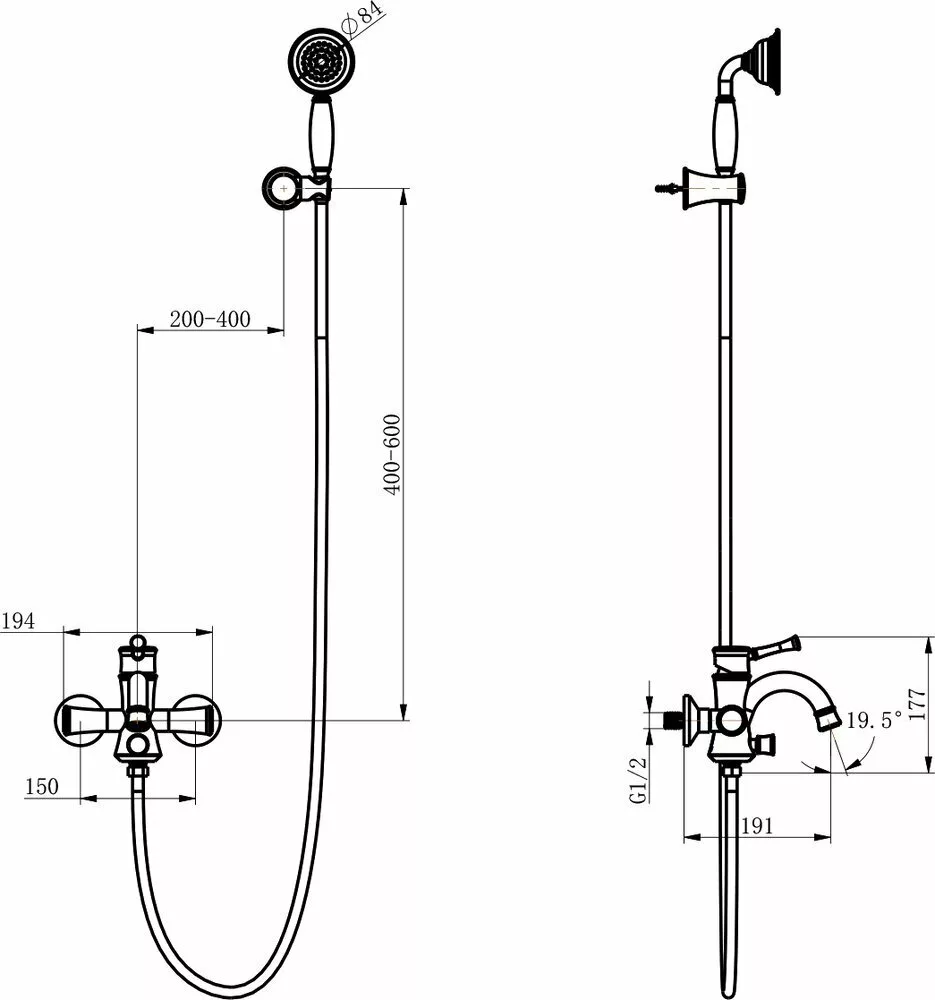 картинка Смеситель Lemark Peretto LM6302RB для ванны 