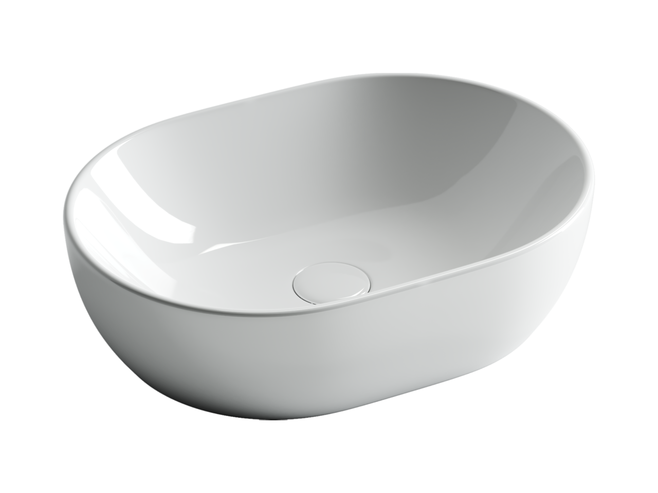 картинка Накладная раковина Ceramicanova Element CN6019 цвет белый 48х35 см 