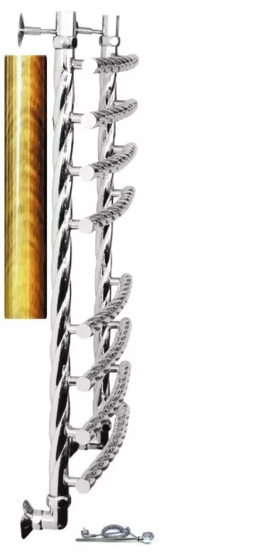 картинка Полотенцесушитель Двин R BRAID electro 80/50 1"-3/4"-1/2" Электрический  ТЭН справа К эл, Состаренная бронза (4627170784347) 