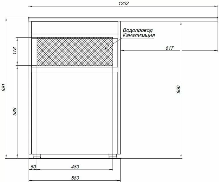 фото Тумба с раковиной Aquanet Токио 120 R белый (напольная, 1 ящик) арт. 00239301 