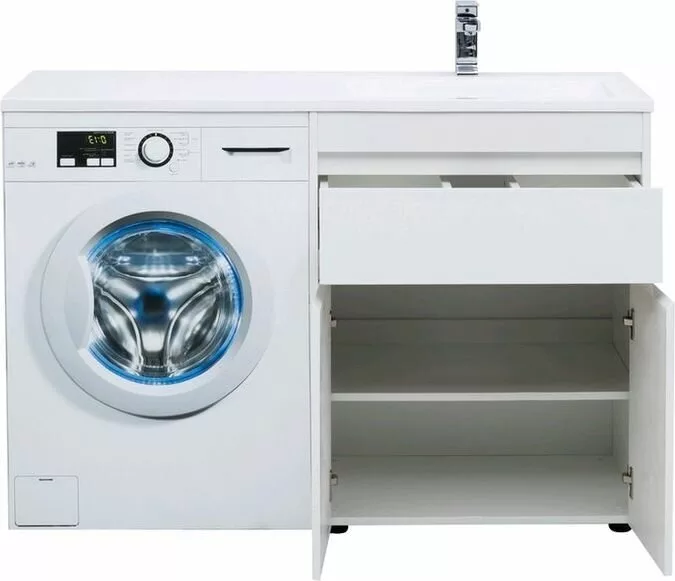 фото Тумба с раковиной Aquanet Токио 130 R белый (напольная, 1 ящик, 2 дверцы) арт. 00239216 