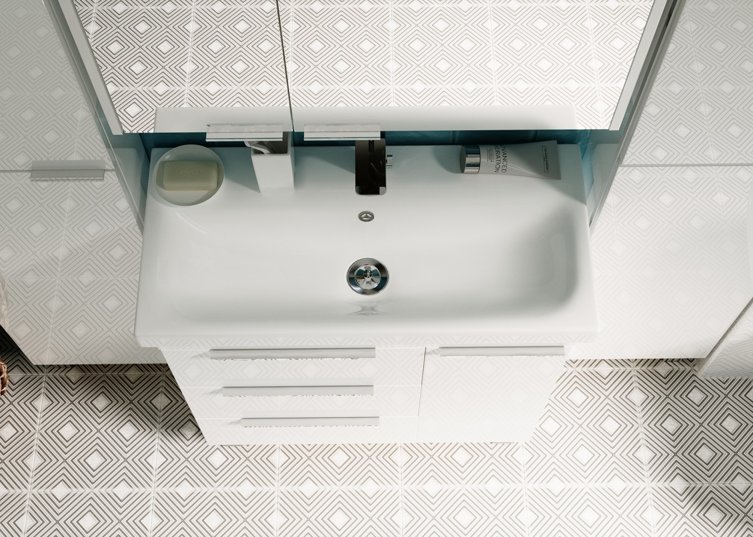 картинка Тумба 1Marka Gaula 80Н У92516 White  в ванную комнату