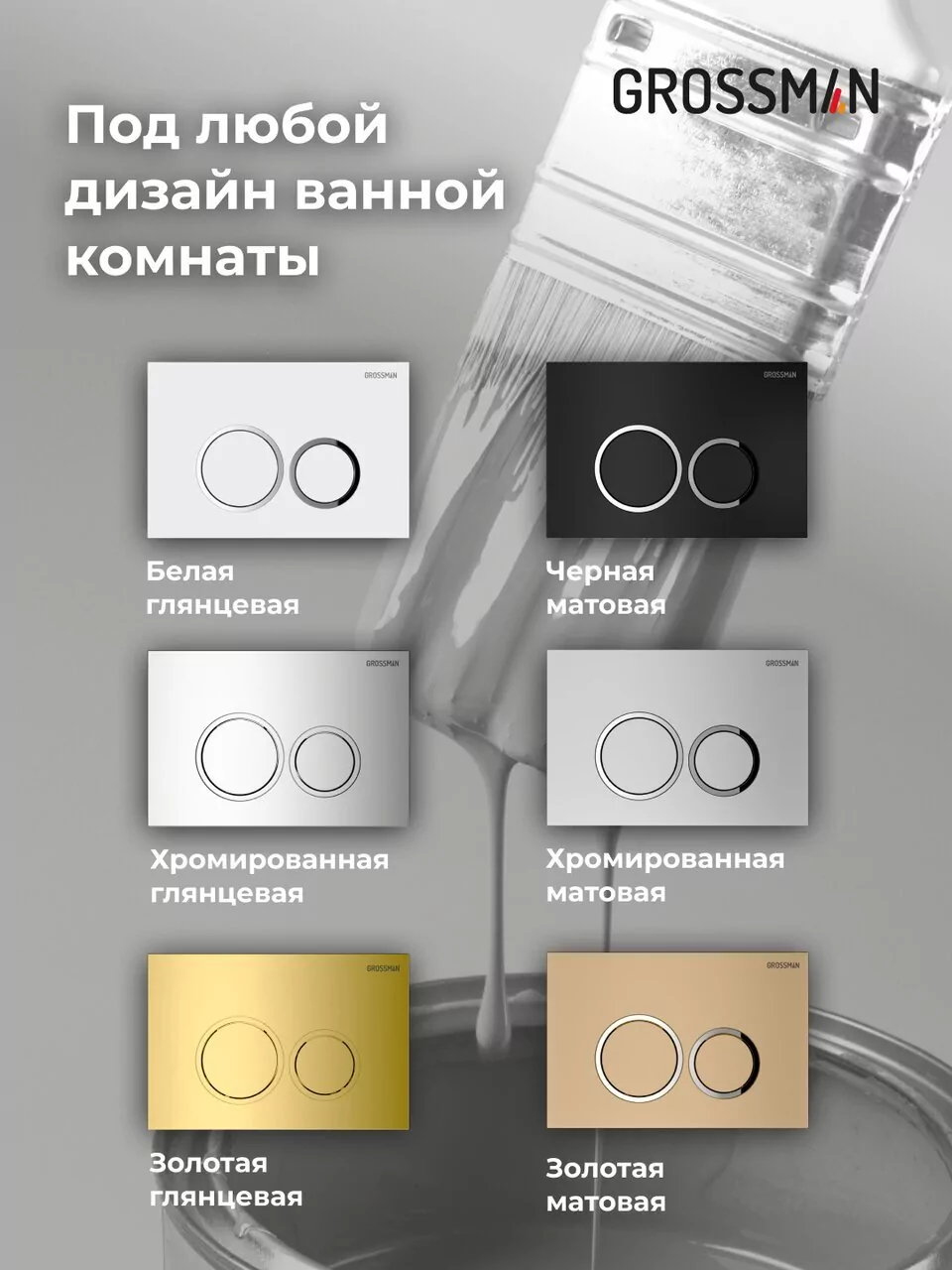 картинка Клавиша смыва Grossman Galaxy 700.K31.01.300.300 золото глянцевый 