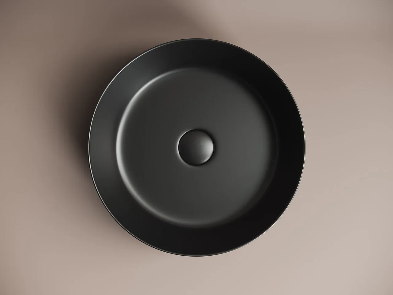 картинка Накладная раковина Ceramicanova Element CN6022MB цвет черный матовый 39х39 см 