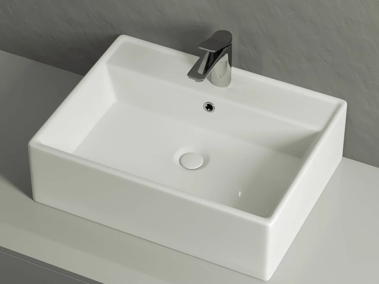 картинка Накладная раковина Ceramicanova Element CN6046 цвет белый 59х45 см 
