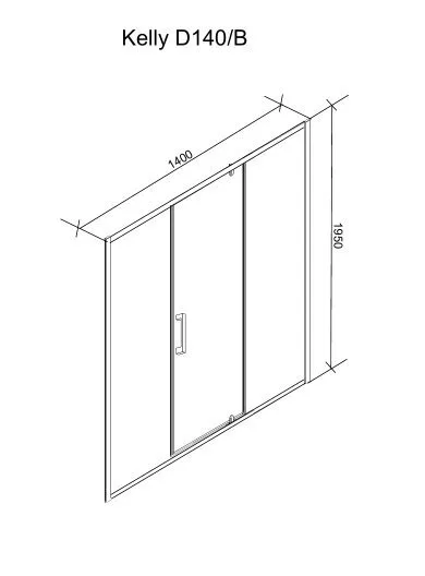 картинка Душевая дверь в нишу Ceruttispa Kelly D140B 