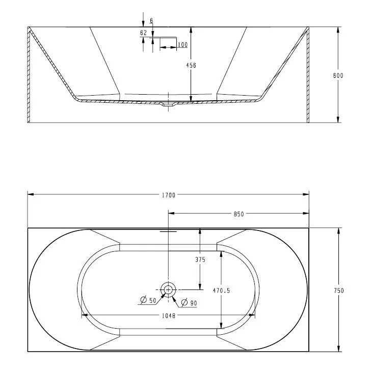 картинка Акриловая ванна Abber AB9281 