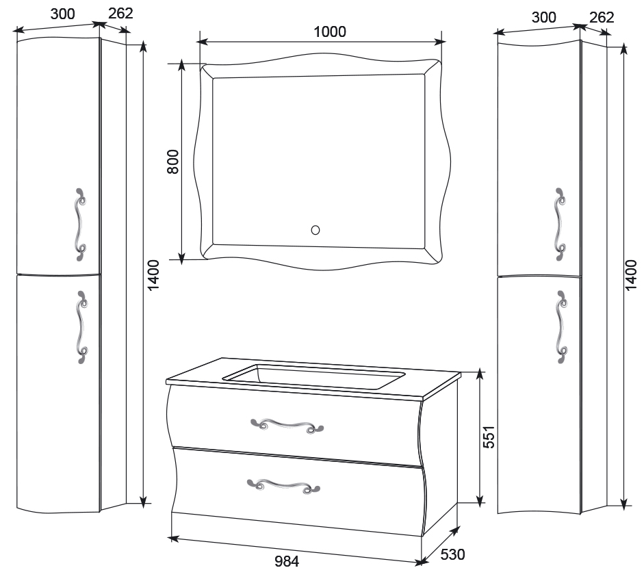 фото Тумба с раковиной Aima Design Amethyst 100 White 