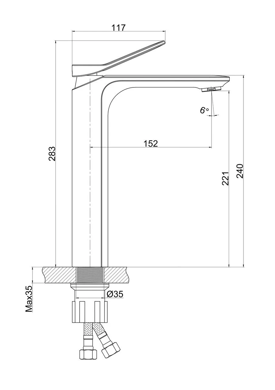 картинка Смеситель для раковины Cersanit ODRA 63054 