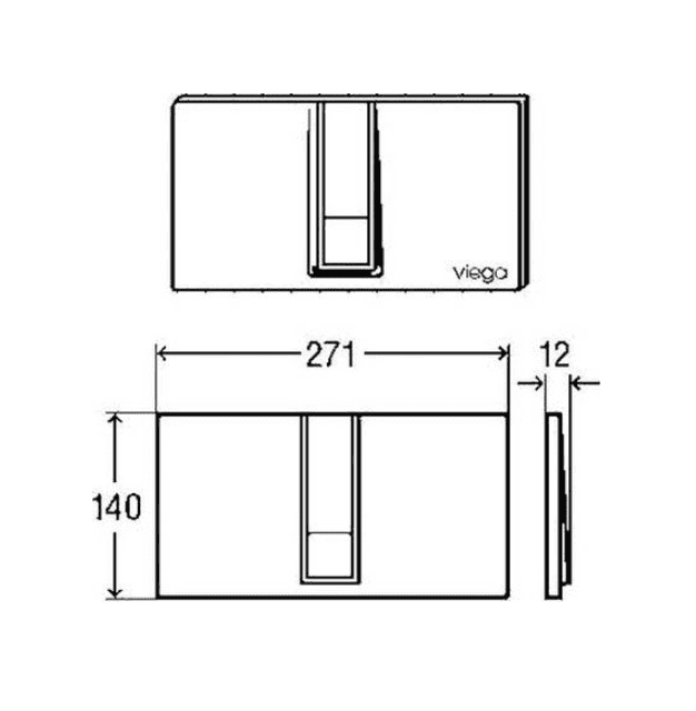 картинка Кнопка смыва Viega Visign for Style 14 654696 хром 