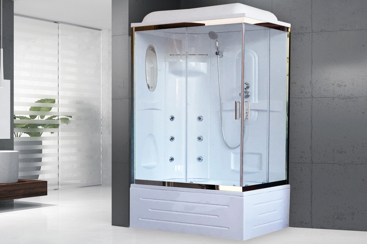 картинка Душевая кабина Royal Bath 8120BP2-T-CH (прозрачное) левая 120x80x217 