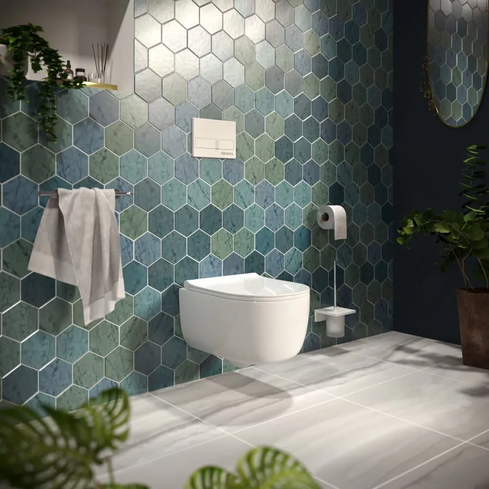 картинка Инсталляция BERGES для скрытого монтажа NOVUM с кнопкой L4 Soft Touch белая 