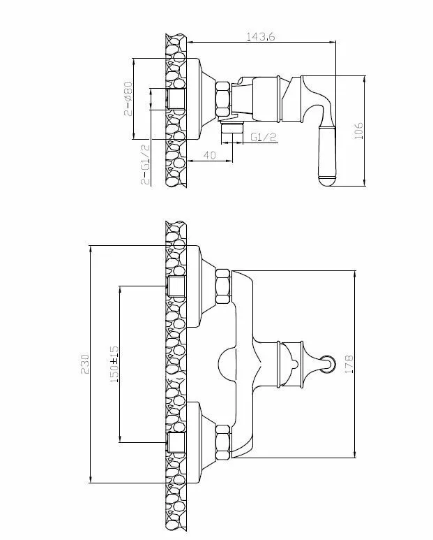 картинка Смеситель для душа ESKO PRAGUE PG 80 