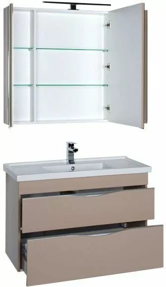 фото Мебель для ванной Aquanet Эвора 100 капучино арт.00184562 