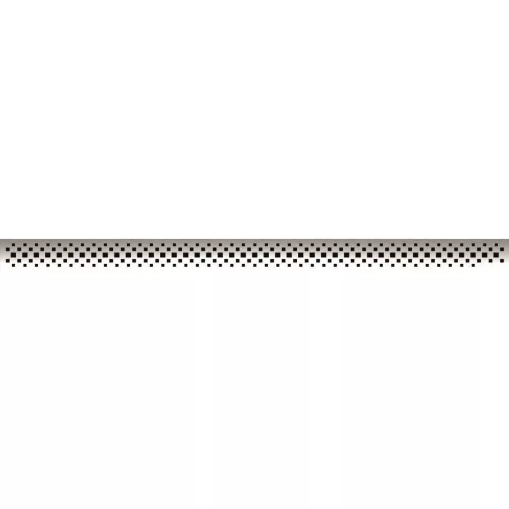 картинка Желоб водосток BERGES C1 Brise 600, матовый хром, вертикальный выпуск S-сифон D50/105мм H30/80мм 