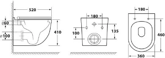 картинка Унитаз подвесной Owl 1975 Cirkel-H OWLT190101 безободковый 