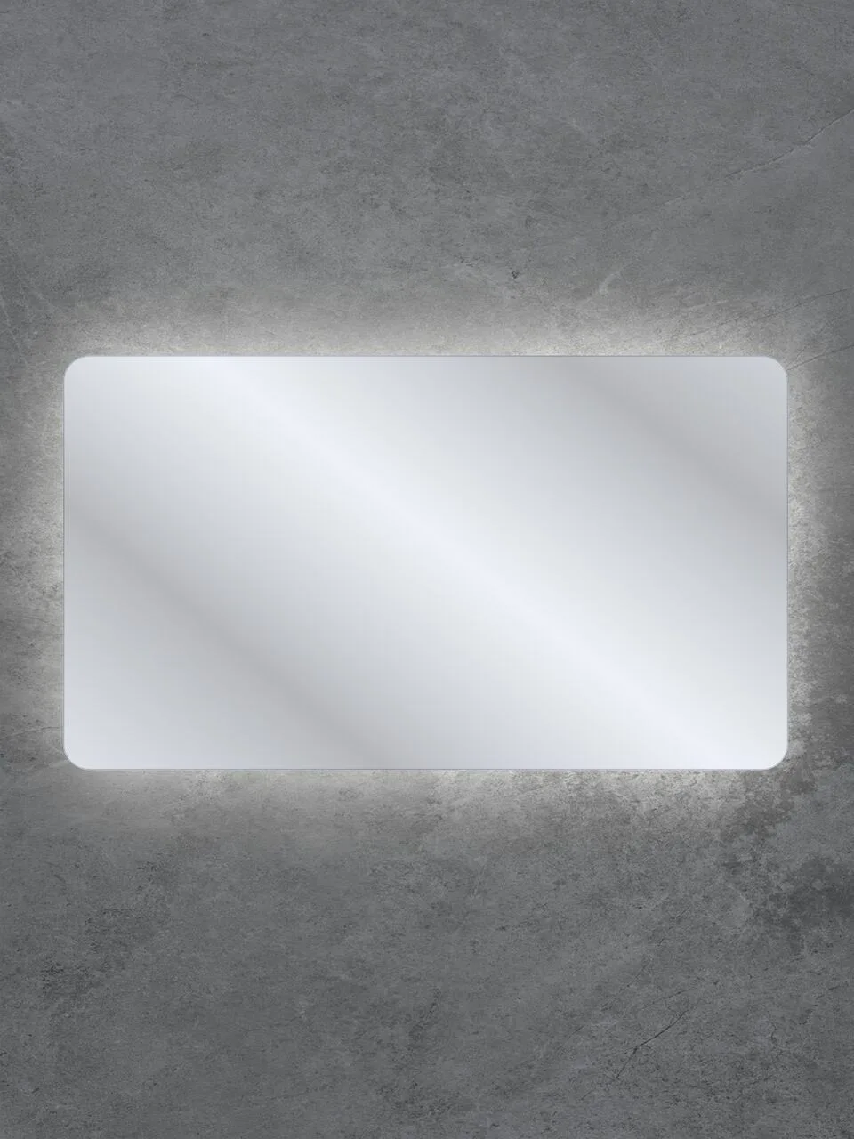 фото Зеркало с интерьерной подсветкой без выключателя Cezares CZR-SPC-DUET-1400-800-LED 12V 220-240V 1400x800x30 