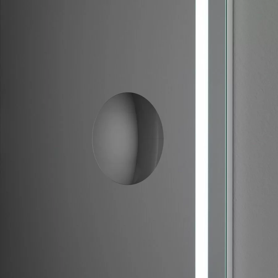 фото Универсальное зеркало AM.PM M91AMOX1003WG с контурной Led-подсветкой часами и косметическим зеркалом 100 