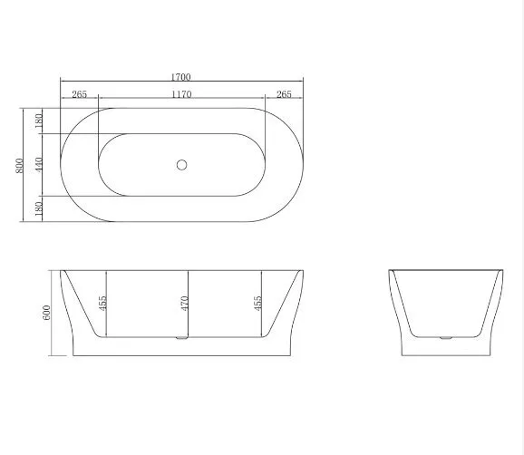 картинка Акриловая ванна BelBagno BB405-1700-800 