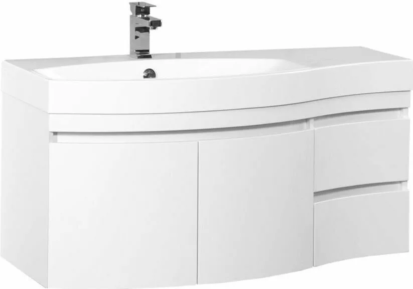 фото Тумба с раковиной Aquanet Опера 115 L белый (2 дверцы 2 ящика) арт. 00212990 
