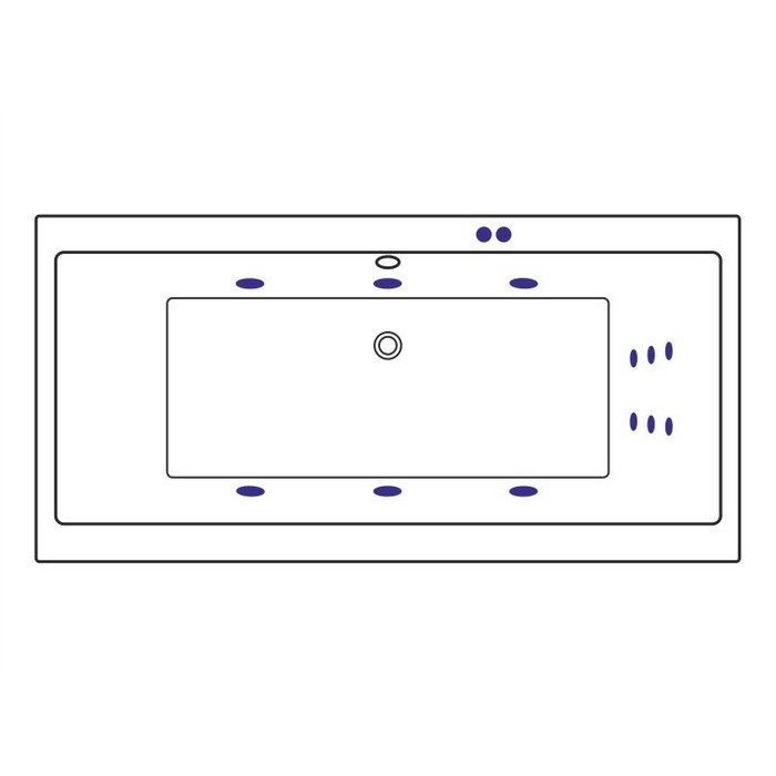 картинка Ванна EXCELLENT Pryzmat Slim 160x75 LINE бронза 