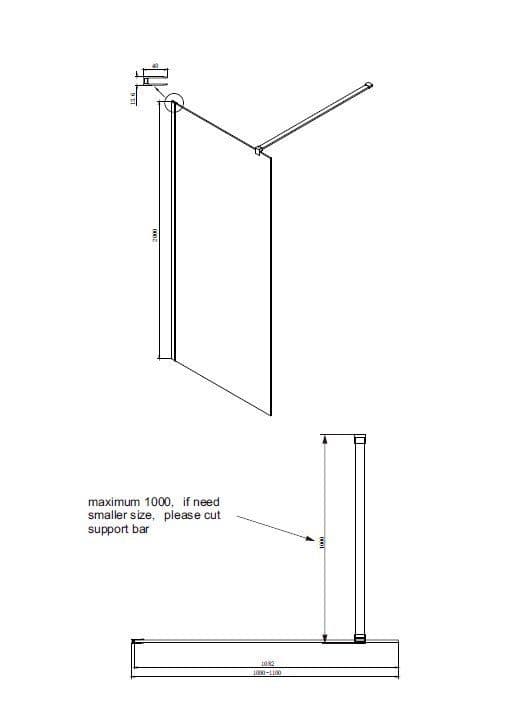 фото Душевая перегородка Ambassador Waik-in 15031111 