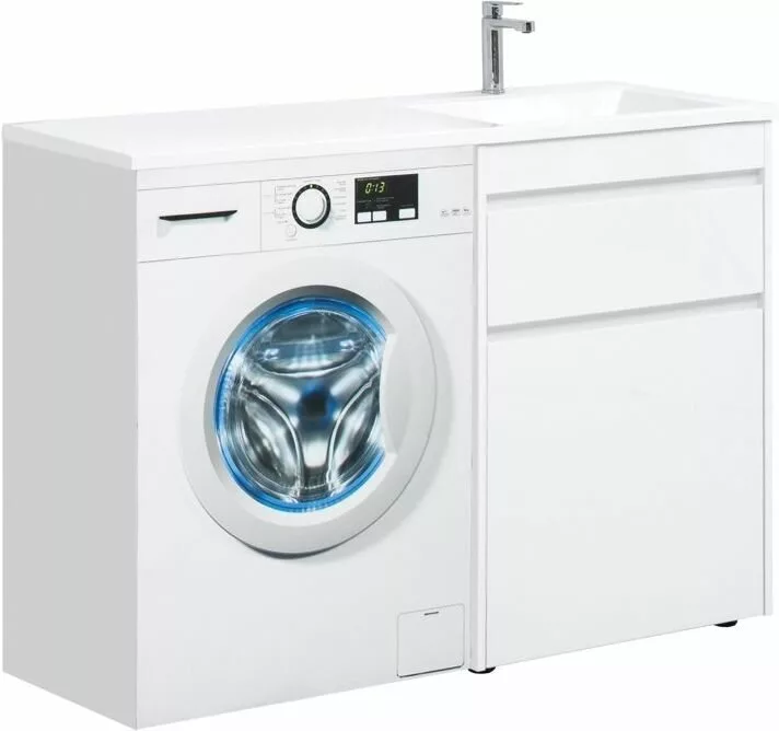 фото Тумба с раковиной Aquanet Токио 120 R белый (напольная, 1 ящик) арт. 00239301 
