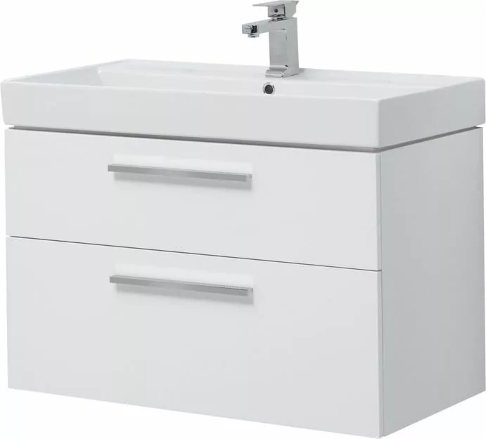 фото Тумба с раковиной Aquanet Nova 90 белый (2 ящика) арт. 00245256 