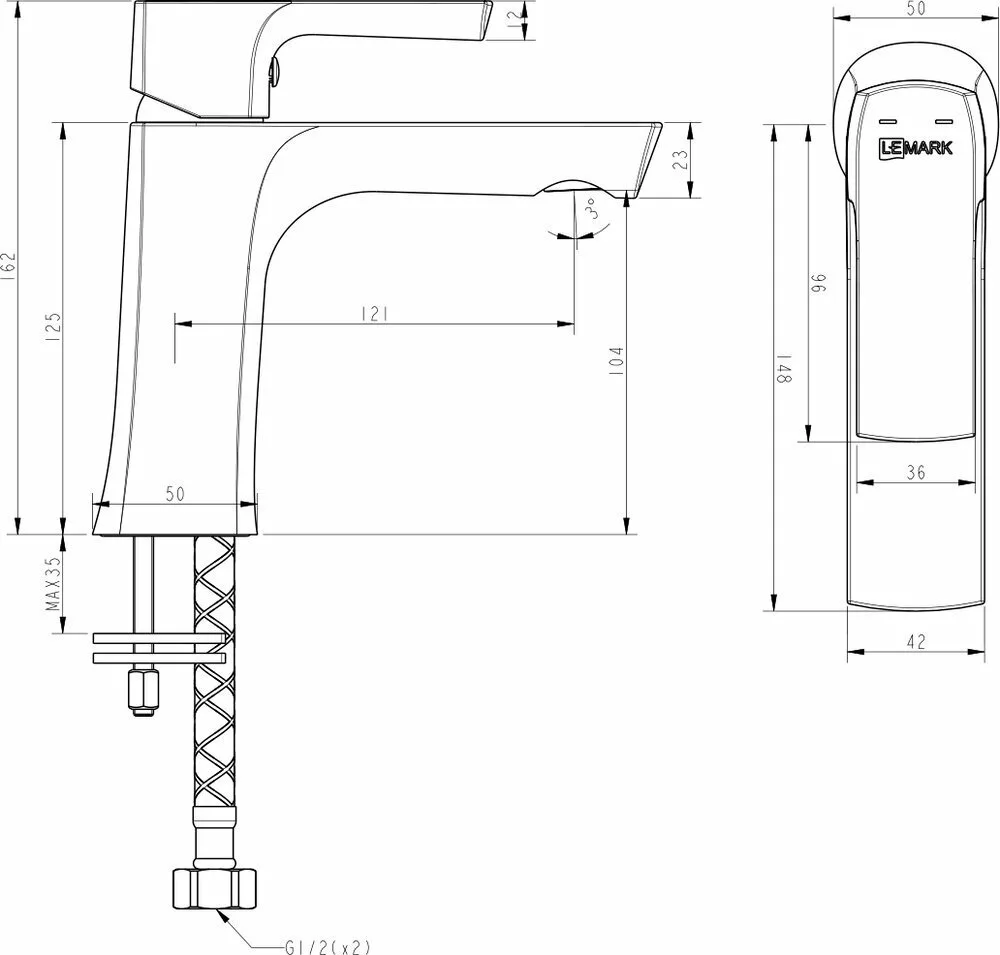 картинка Смеситель для раковины Lemark Ursus LM7206BL 