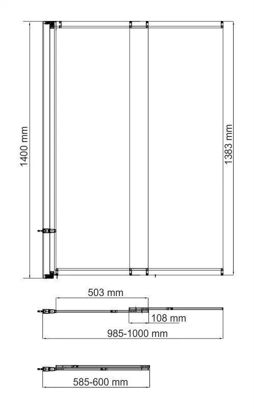 картинка Стеклянная шторка на ванну WasserKRAFT Main 41S02-100 WasserSchutz 