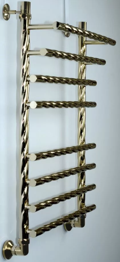 картинка Полотенцесушитель Двин F braid 100/50 1"-3/4"-1/2" Универсальный К3, Золотой хром (4627166551366) 
