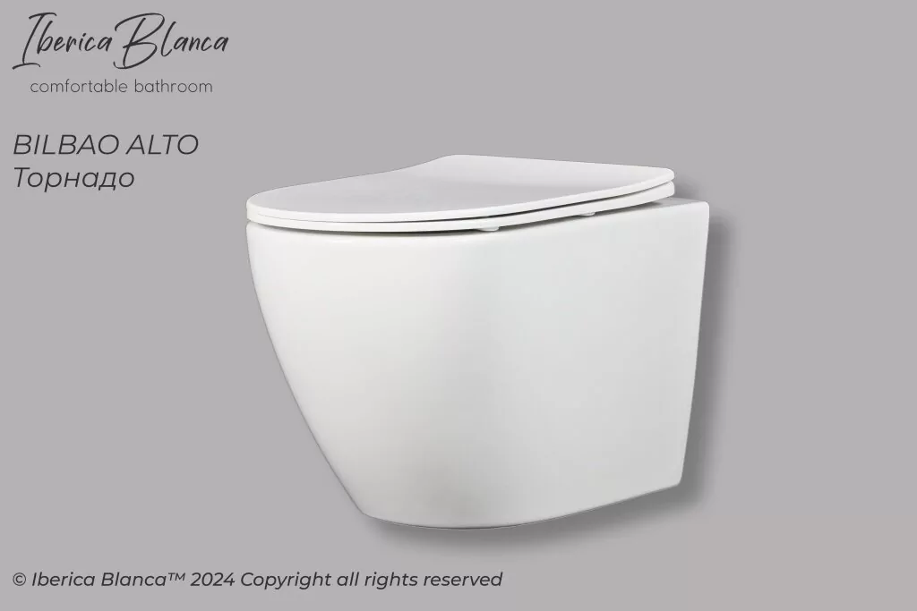 картинка Комплект 3 в 1 IBERICA BLANCA инсталляция с унитазом BILBAO ALTO IB.BLA.234.1B1 клавишей шампань-золото глянцевый INOX-O IB.B081.006.002 