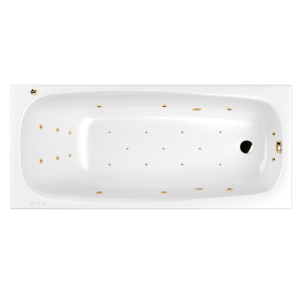 картинка Ванна WHITECROSS Layla Slim 180x80 ULTRA золото 