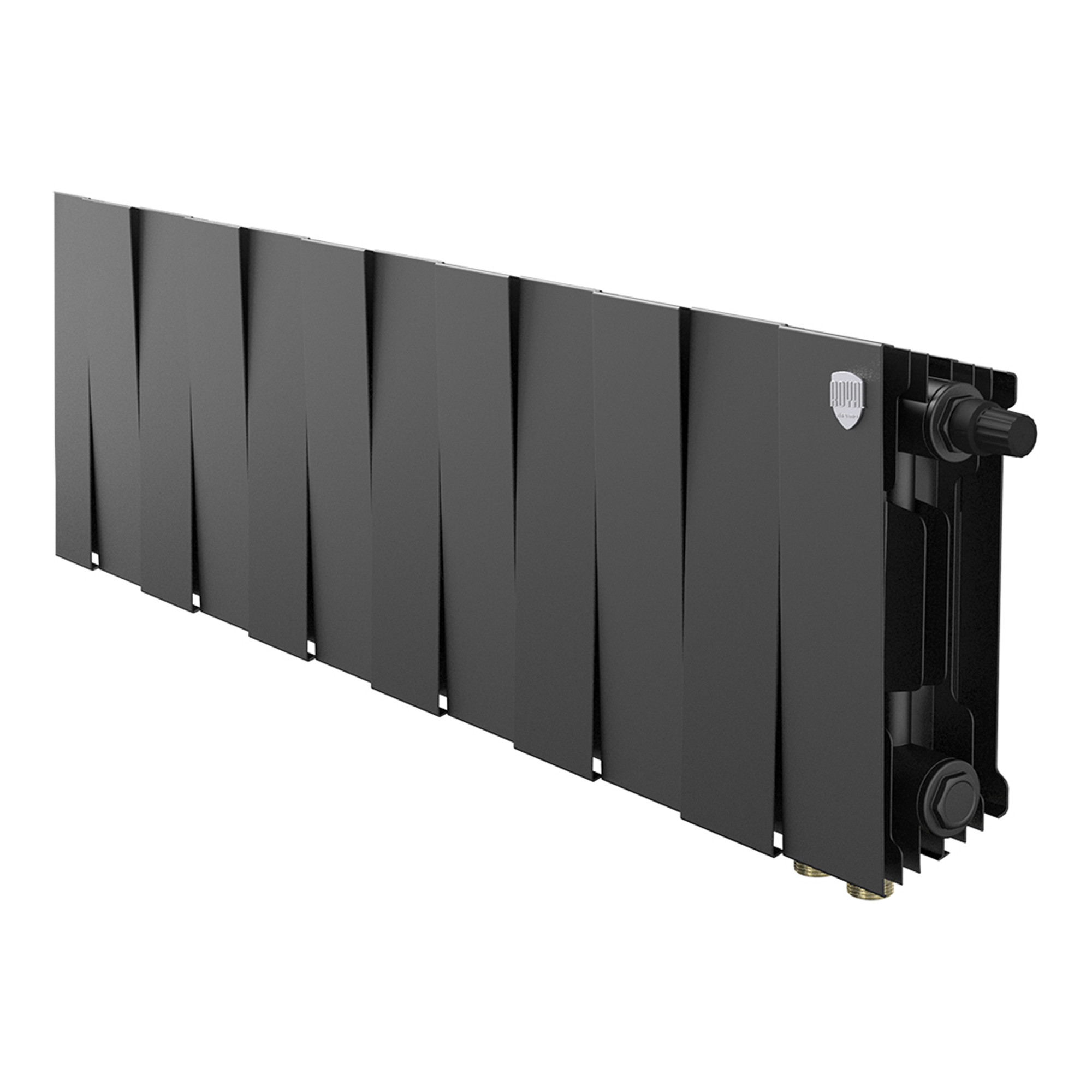 картинка Радиатор биметаллический Royal Thermo PianoForte 200 Чёрный VR80- 12 секции 